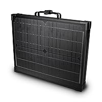 55702 120W Portable Briefcase Solar Panel, Black