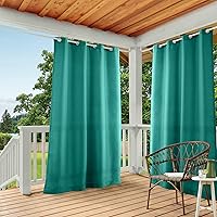 Cabana Solid Indoor/Outdoor Light Filtering Grommet Top Curtain Panel, 54