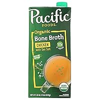 Pacific Foods Organic Chicken Bone Broth With Sea Salt, 32 oz Carton