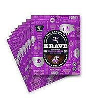 KRAVE All Natural Pork Jerky, Black Cherry BBQ - Protein Packed Snacks Roasted for Maximum Flavor - Premium Tender Meat Cuts - Gluten Free - 2.7 Ounce (Pack of 8)