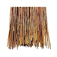 5.5 Feet Natural Thin Bamboo Stakes - Over 5 Feet Tall - Pack of 20 - Multiple Colors Available! (Brown)