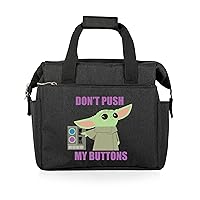 PICNIC TIME Star Wars Mandalorian Grogu On The Go Lunch Bag, Soft Cooler Lunch Box, Insulated Lunch Bag, (Black)