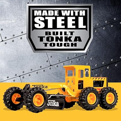 Tonka Steel Classics Road Grader (FFP), Black, Yellow