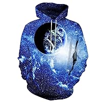 Mens Novelty Graphic Hoodies Casual Fleece Pullover Hoody Relaxed Fit Sweater Active Hooded Sweatshirt with Pocket
