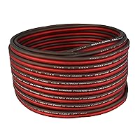 Bullz Audio BPES16.100 100' True 16 Gauge AWG Car Home Audio Speaker Wire Cable Spool (Clear Red/)