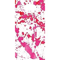 Caspari Splatterware Pink Party Favor Bags, 4 by 2 by 8-Inch, Pack of 8