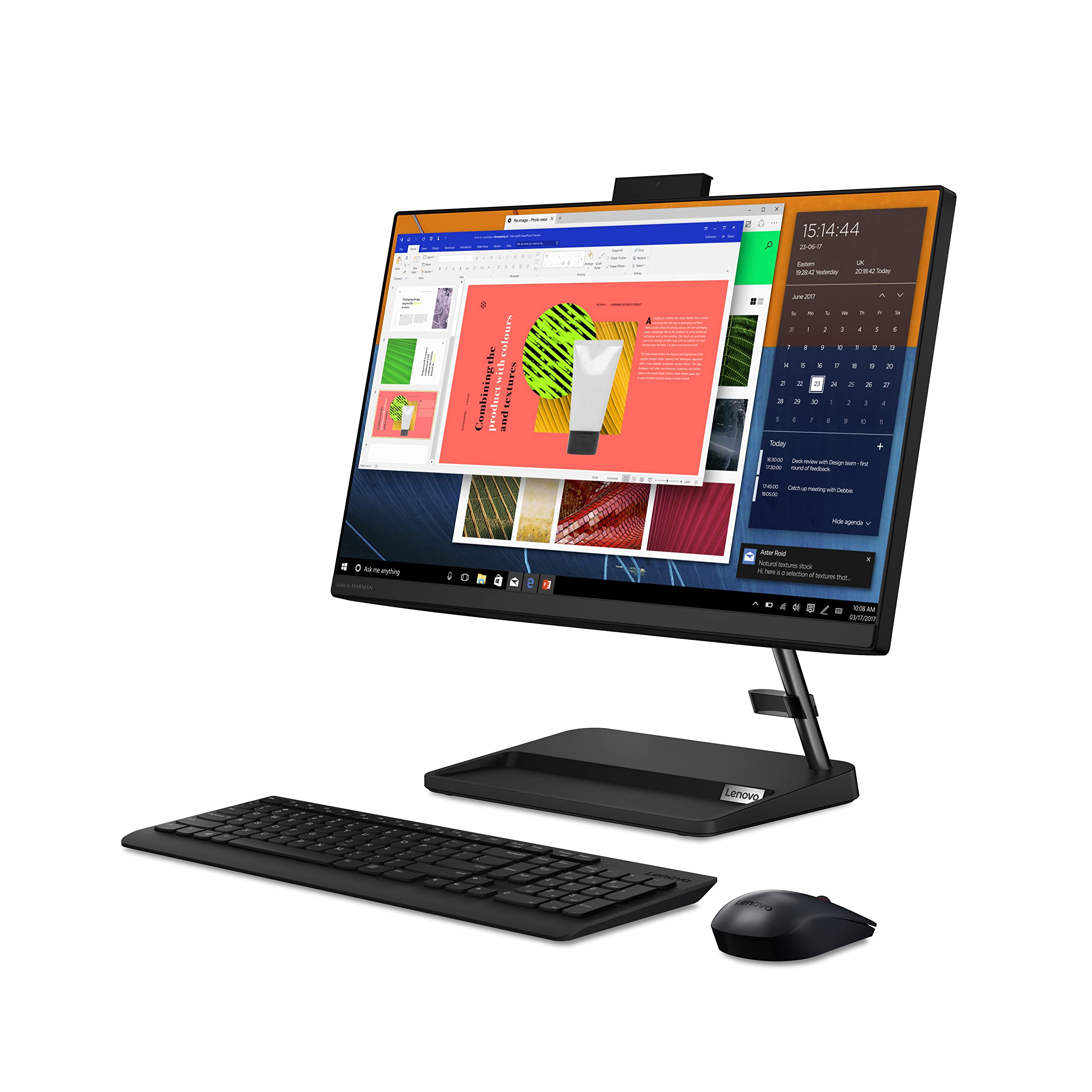 Lenovo IdeaCentre AIO 3i - 2023 - All-in-One Computer – Wireless Mouse & Keyboard Included - 21.5” Full HD – HD Camera - Windows 11 Home – 8GB Memory – 256GB Storage - Intel Core i3-1115G4 - Black