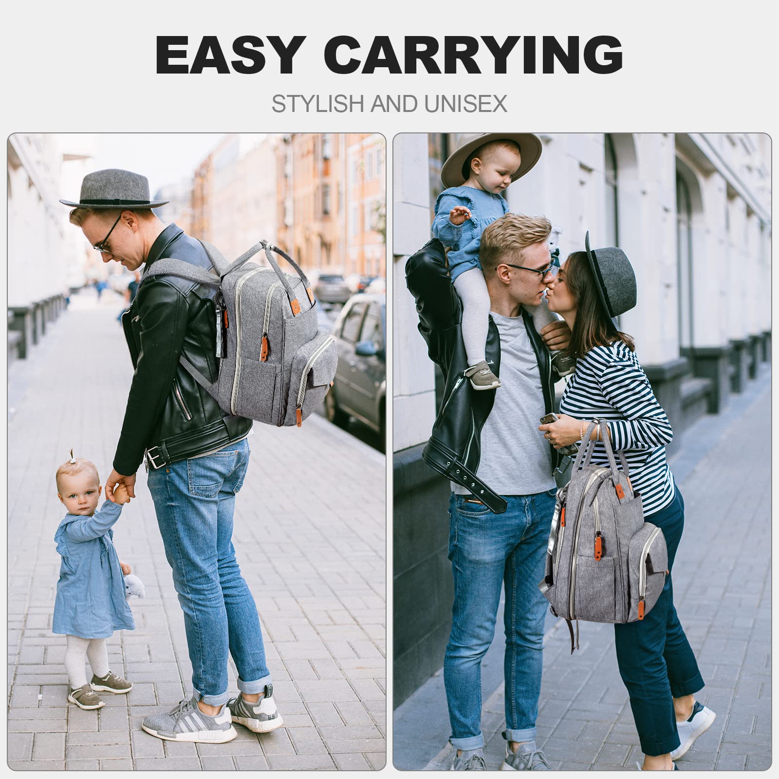 Extra Large Diaper Bag For 2 Kids, 35L Expandable Twin Diaper Bag Backpack For Travel/Shopping, Easy Access Design / 4 Big Insulated + 2 Wet Cloth Pocket For 2 Babies / Waterproof/Back Support Cushion