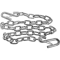 Attwood 11011-7 Heavy-Duty 51-inch Steel Boat Trailer Safety Chain with Spring Clip Hooks