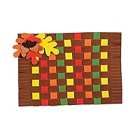 Fall Colors Weaving Placemat Craft Kit - Makes 12 - DIY Crafts for Kids and Fun Home Activities