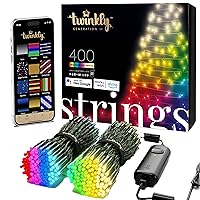 App-Controlled 105ft Smart String LED Lights with 400 RGB+W LEDs- WiFi & Bluetooth Connectivity, Sync with Music, Indoor/Outdoor Use (IP44), Compatible with Google Assistant & Amazon Alexa