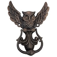 Design Toscano SP2993 Mystical Spirit Owl Authentic Foundry Door Knocker, gold