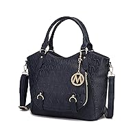 Mia K Collection Shoulder Bag for Women, PU Leather Pocketbook Top-Handle Crossbody Purse Tote Satchel Handbag