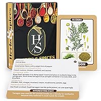 Briston Herbs & Spices: 75 Global Spices & Herbs Flash Cards - Culinary Guide for Home Cooks, Beginners - Enhance Cooking Skills, Seasoning Mastery Educational Kitchen Resource