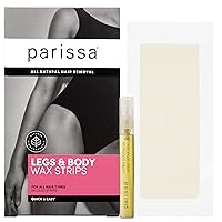 Parissa Legs & Body 24 Biodegradable Wax Strips Kit for At-Home Hair Removal with Ready-to-Use Large Wax Strips for All Hair Types, Pink (PW-ST40)