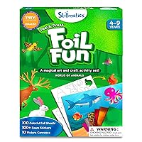 Art & Craft Activity - Foil Fun Animals, No Mess Art for Kids, Craft Kits & Supplies, DIY Creative Activity, Gifts for Boys & Girls Ages 4, 5, 6, 7, 8, 9, Travel Toys