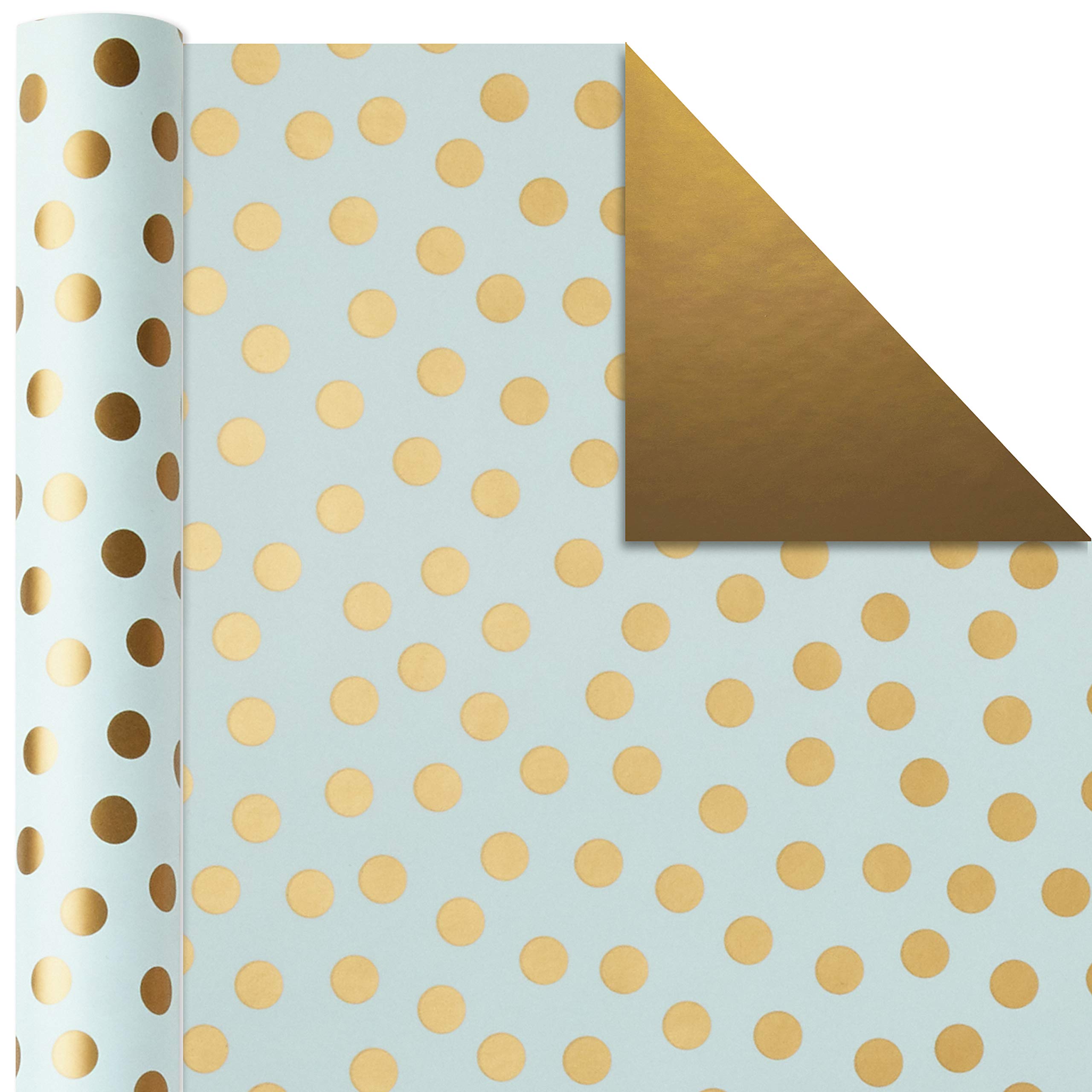 Hallmark All Occasion Reversible Wrapping Paper (Modern Metallics, Pack of 3, 120 sq. ft. ttl.) for Birthdays, Bridal Showers, Baby Showers, Christmas, Friendsmas and More