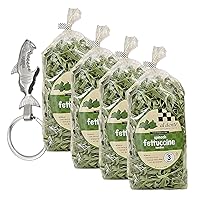 al dente spinach fettuccine Handmade Spinach Fettuccine, 12 Oz, fettuccine pasta, Versatile & Nutritious, Ideal Family Meal - With Moofin Silver SS Bottle Opener Keychain, vegetable pasta [Pack of 4]