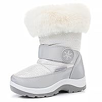 Apakowa Kids Girls Insulated Fur Winter Warm Snow Boots (Toddler/Little Kid)