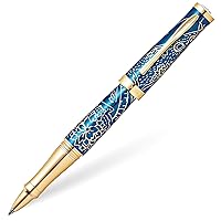 Cross Sauvage 2020 Year of the Rat Special Edition Translucent Blue Lacquer w/23KT Gold Plated Inlays and Appointments Rollerball Pen