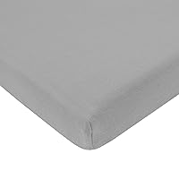 American Baby Company 100% Natural Organic Cotton Value Jersey Knit Fitted Pack N Play Playard Sheet, Gray, Soft Breathable, for Boys and Girls