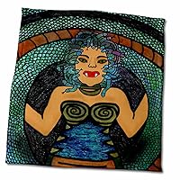 3dRose The Mythological Medusa with a Snake Body and snakey Hair - Towels (twl-300241-3)
