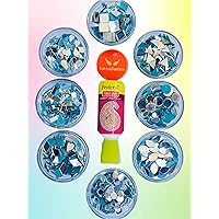 Kavya Fashion 8 Shape Mirror kit for Jewellery Making,Other Craft Work Like Project & lippan Art, mud Work Decoration (Total-800 Pieces, 100 Piece of Each Shape) Free Fabric Glue (Combo of 8)
