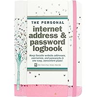 Tree of Hearts Internet Address & Password Logbook (removable cover band for security)