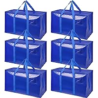 6 Pack Moving Bags,Heavy Duty Storage Bags With Zippers And Strong Handles,Packing Bags For Moving,Storage,Travel,Camping.Space Saving,Alternative To Moving Boxes,College Essentials Moving Supplies