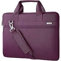Voova Laptop Sleeve Case Bag Compatible with Macbook Air/Pro 13.3 M2, MacBook Pro 14 M1,13.5 Surface Laptop 4/3, 13-14 Inch Dell XPS Hp Acer Asus Chromebook Computer Carry Briefcase with Strap, Purple