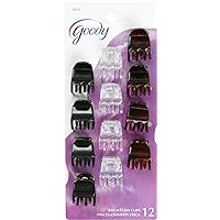 Goody Classics Claw Hair Clip, 3 Prong Mini, 12Count (Pack Of 6)