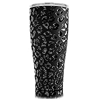 Seriously Ice Cold SIC 30oz Insulated Travel Tumbler Mug, Premium Double Wall Stainless Steel, Leak Proof BPA Free Lid (Leopard Eclipse)