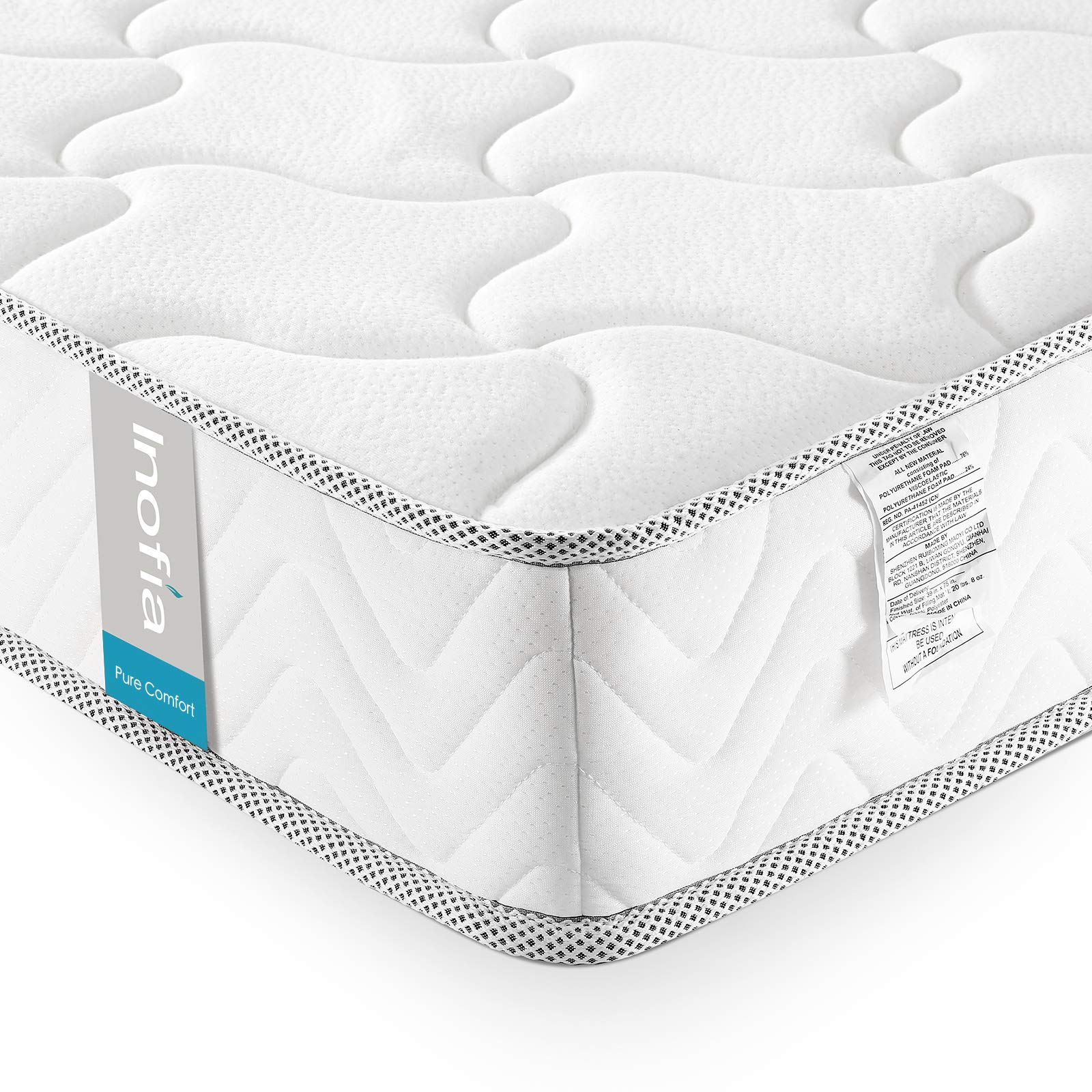 Inofia 6 Inch Queen Size Mattress, Cool Memory Foam Bed Mattress in a Box, Medium Firm Queen Bed Mattresses