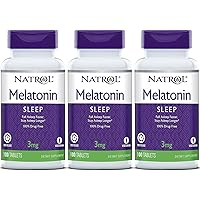 Natrol Melatonin Timed Release Tablets, 100 Count (Pack of 3)