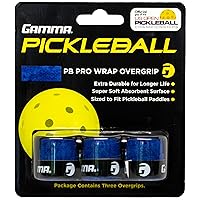 Pickleball PRO WRAP OVERGRIP, Extra Tacky, Durable, Moisture Absorbent, White, Blue