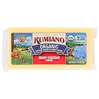 Rumiano Organic Sharp Cheddar Cheese, 8 oz