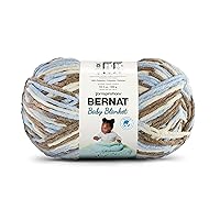 Bernat BABY BLANKET BB Little Cosmos Yarn - 1 Pack of 10.5oz/300g - Polyester - #6 Super Bulky - 220 Yards - Knitting/Crochet