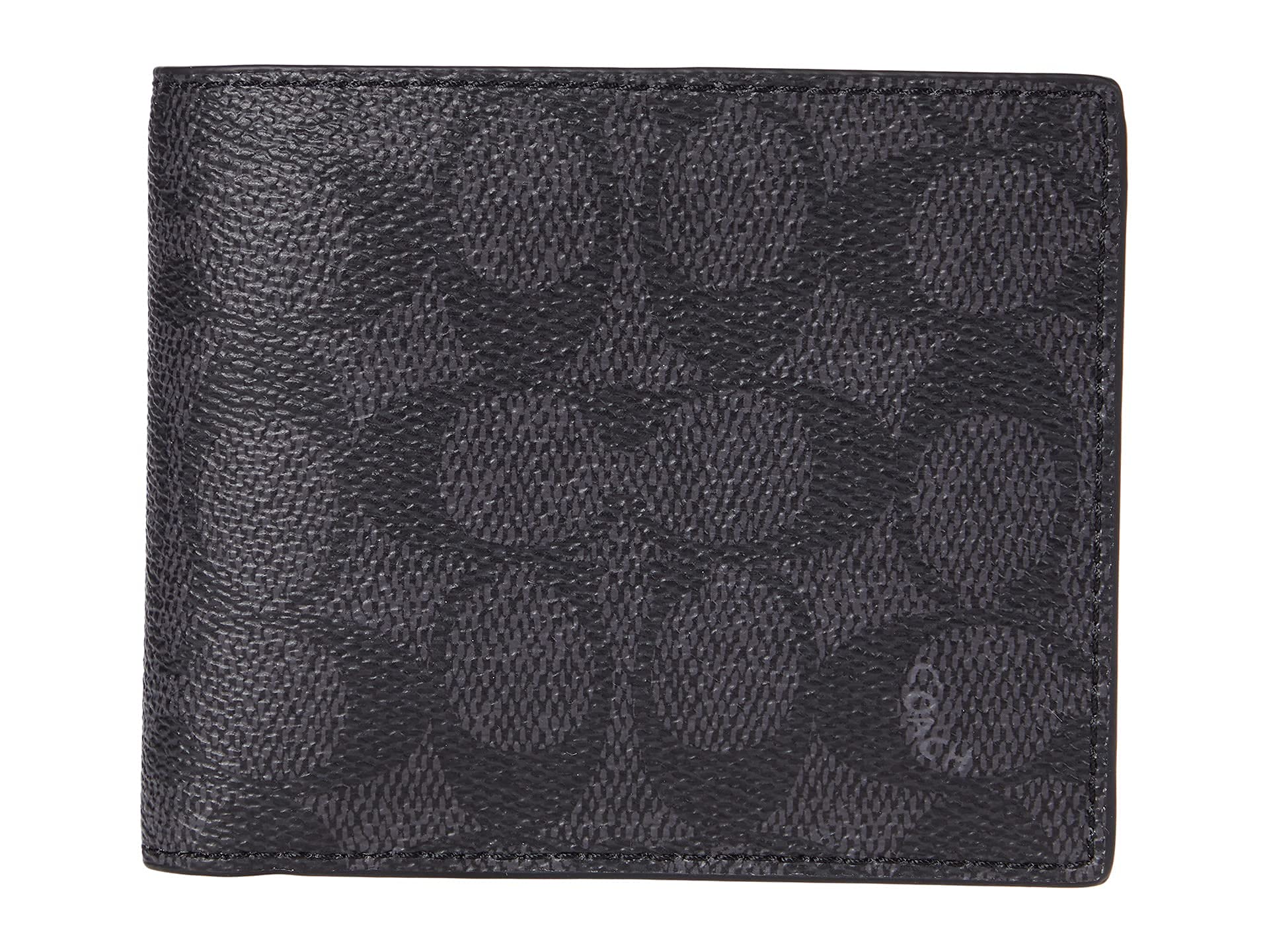 COACH Men's 3-In-1 Wallet, Charcoal/Black, One Size