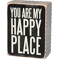 Primitives by Kathy Box Sign - You Are My Happy Place 3 x 4-Inches