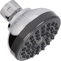 Pressure Boosting Shower Head - High Pressure Water Saver Showerhead Best For Low Flow Showers, 2.5 GPM - Chrome