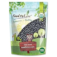Food to Live - Organic Black Beans, 3 Pounds Non-GMO, Whole Dried Beans, Sproutable, Vegan, Kosher, Bulk. Great Source of Plant Based Protein, Fiber. Great for Bean Soup, Salads, Chili.