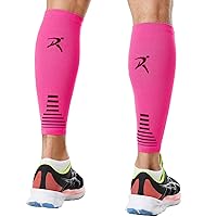Rymora unisex-adult Leg Compression Socks, Calf Support Sleeves for Legs Pain Relief, Comfortable and Secure Footless for Fitness, Running, and Shin Splints 1 Pack, Pink, Medium