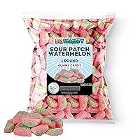 Sour Patch Kids Watermelon (1 lb) - Soft & Chewy Candy Bulk - Gummy Watermelon Sour Patch Kids Candies - By Dr. Plenty