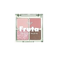 Fruta Eyeshadow Moment Palette | Variaty Colors,Easy Blur,Compact Size | Piglet,Bring-on Berry,Pink Factory & Choco Dance | 1.2g x 4,K-Beauty