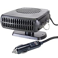SubZero 12650 12V Portable Window Defroster for Car, Truck, SUV, Jeep, 2 in 1 Fast Car Heater and Defogger with Plug in Cigarette Lighter, Black