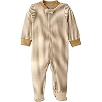 little planet by carter's unisex-baby Sleep and Play made with Organic Cotton, Ochre Stripe, 6 Months
