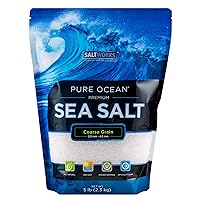 Pure Ocean Sea Salt, Coarse Grain, 5 Pound Bag