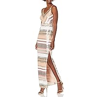 Adrianna Papell Women's Striped Sequin Dress