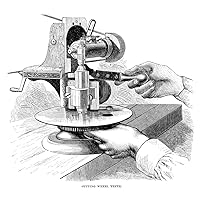 Watchmaker 1869 Nmachine Used to Cut Watch Wheel Teeth at The Elgin National Watch Company Factory in Elgin Illinois Wood Engraving American 1869 Poster Print by (24 x 36)