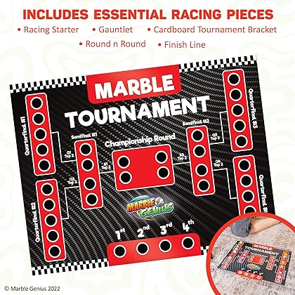 Marble Genius Marble Run Racing Set: 200-Piece Marble Run Racing Set Toys for Kids, Marbles Maze Tower Building Blocks, Marble Race Track Rolling Game, Educational Learning STEM Toy Gift, Racing